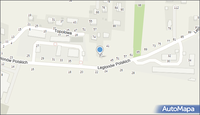 Rudawa, Legionów Polskich, 39, mapa Rudawa