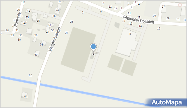 Rudawa, Legionów Polskich, 4, mapa Rudawa