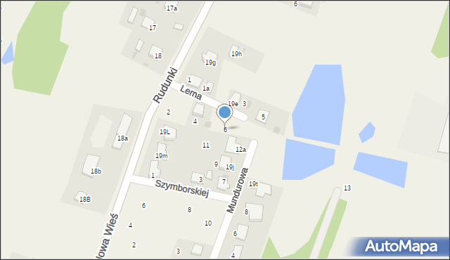 Rudunki, Lema Stanisława, 6, mapa Rudunki