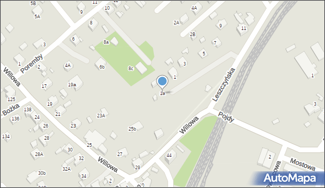 Rybnik, Leszczyńska, 1a, mapa Rybnika