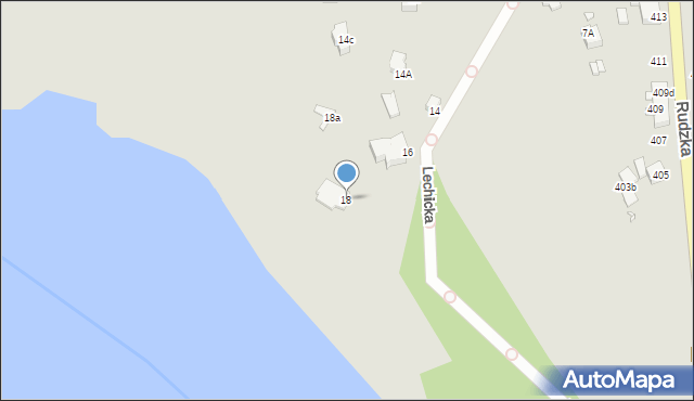 Rybnik, Lechicka, 18, mapa Rybnika