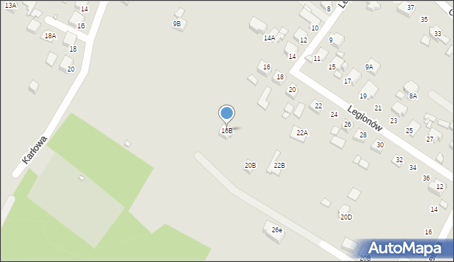 Rybnik, Legionów, 16B, mapa Rybnika