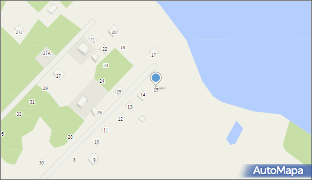 Rybno, Letniskowa, 15, mapa Rybno