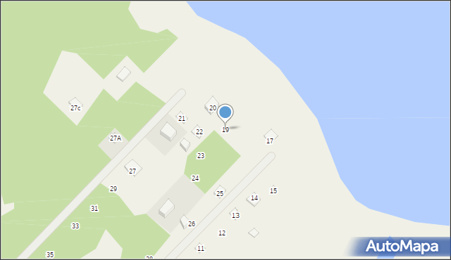 Rybno, Letniskowa, 19, mapa Rybno