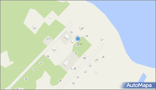 Rybno, Letniskowa, 23, mapa Rybno