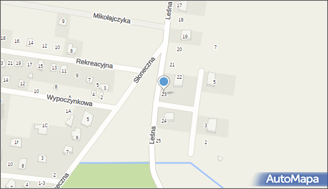 Rybojedzko, Leśna, 23, mapa Rybojedzko