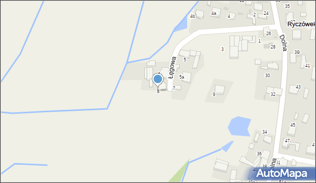Ryczówek, Łęgowa, 8, mapa Ryczówek