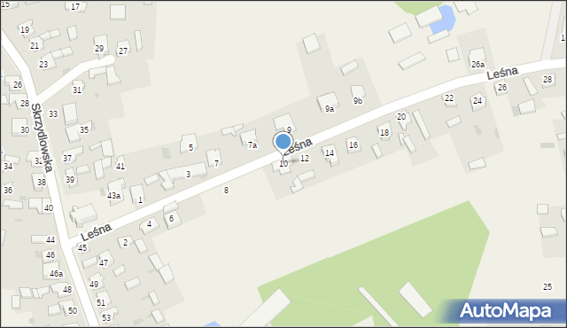 Rzerzęczyce, Leśna, 10, mapa Rzerzęczyce