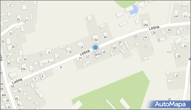 Rzerzęczyce, Leśna, 14, mapa Rzerzęczyce