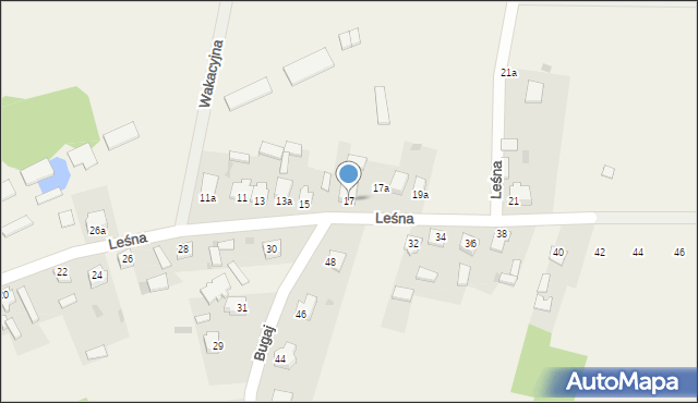 Rzerzęczyce, Leśna, 17, mapa Rzerzęczyce