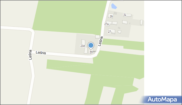 Rzerzęczyce, Leśna, 23, mapa Rzerzęczyce