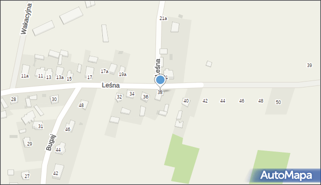 Rzerzęczyce, Leśna, 38, mapa Rzerzęczyce