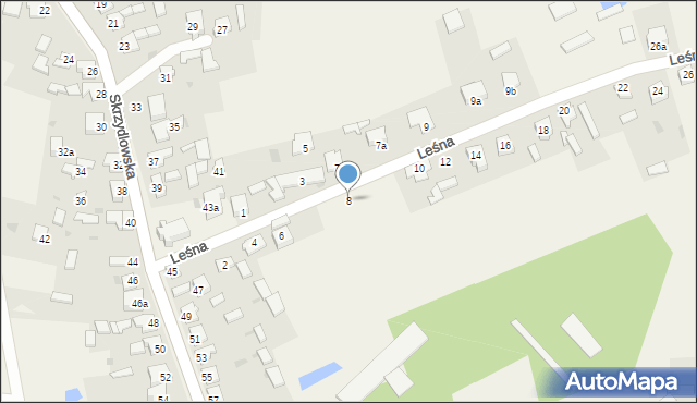 Rzerzęczyce, Leśna, 8, mapa Rzerzęczyce