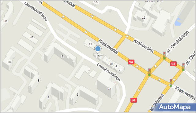 Rzeszów, Lewakowskiego Karola, 10, mapa Rzeszów