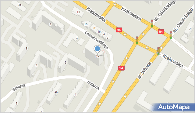 Rzeszów, Lewakowskiego Karola, 1a, mapa Rzeszów