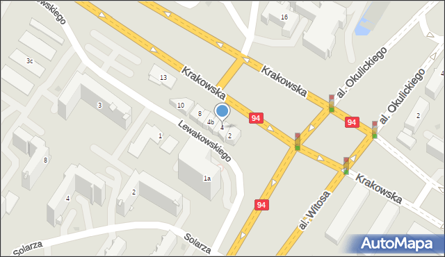 Rzeszów, Lewakowskiego Karola, 4, mapa Rzeszów