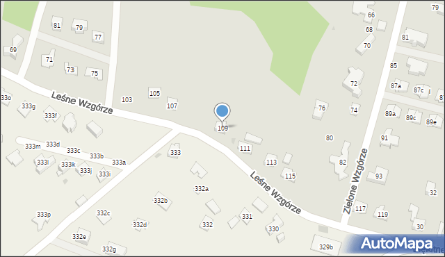 Rzeszów, Leśne Wzgórze, 109, mapa Rzeszów