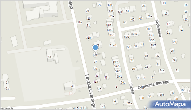 Rzeszów, Leszka Czarnego, 35, mapa Rzeszów