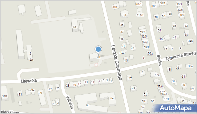 Rzeszów, Leszka Czarnego, 4d, mapa Rzeszów