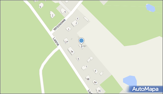 Sade Budy, Leśna, 3, mapa Sade Budy