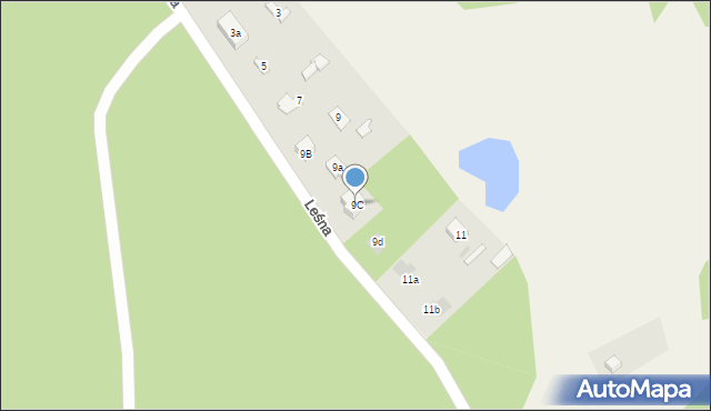 Sade Budy, Leśna, 9C, mapa Sade Budy