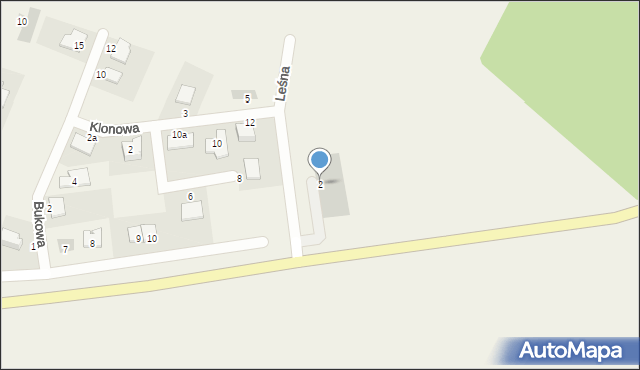 Sadków, Leśna, 2, mapa Sadków