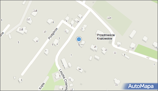 Sandomierz, Leszka Czarnego, 5, mapa Sandomierza