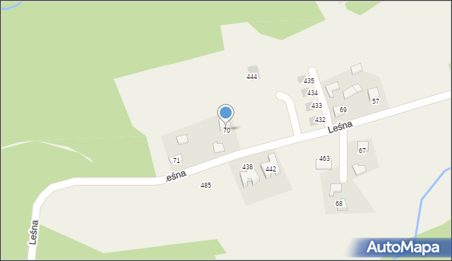 Sanka, Leśna, 23, mapa Sanka