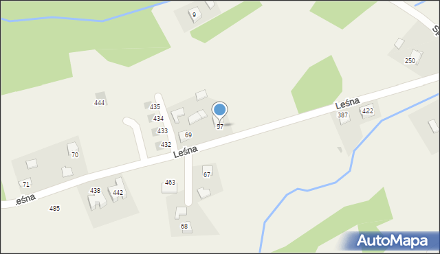 Sanka, Leśna, 45, mapa Sanka