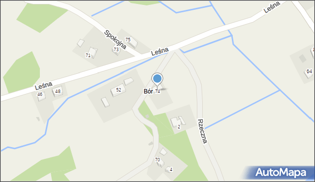 Sanka, Leśna, 74, mapa Sanka