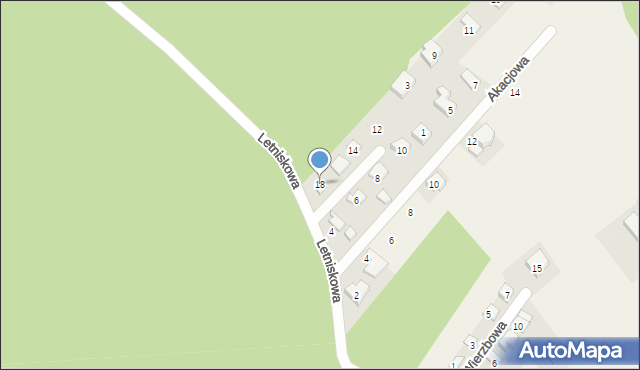 Santoczno, Letniskowa, 18, mapa Santoczno