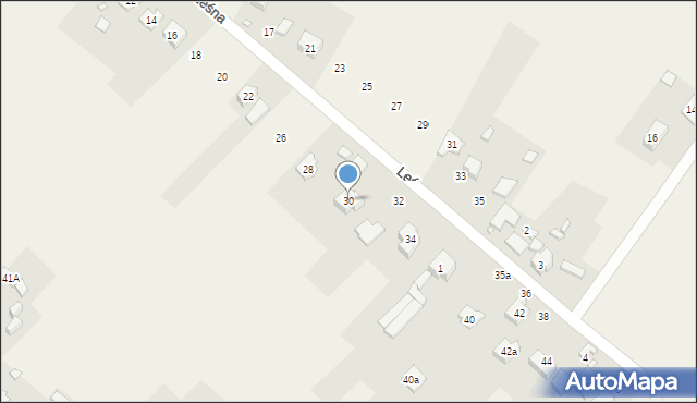 Sarnów, Leśna, 30, mapa Sarnów