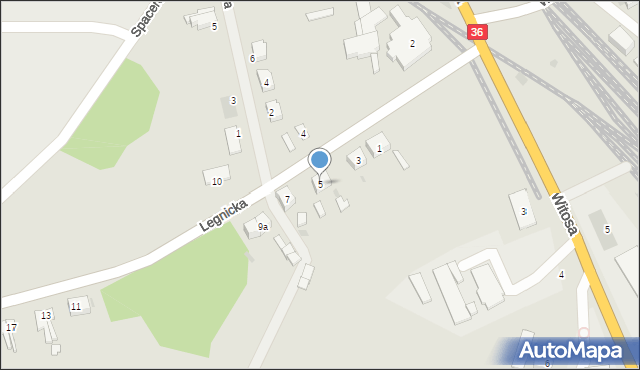 Ścinawa, Legnicka, 5, mapa Ścinawa