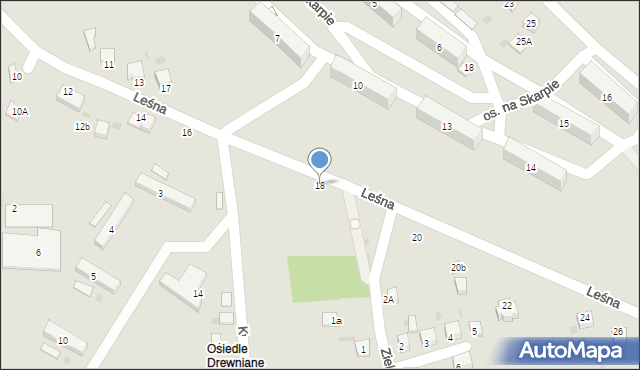 Sędziszów, Leśna, 18, mapa Sędziszów