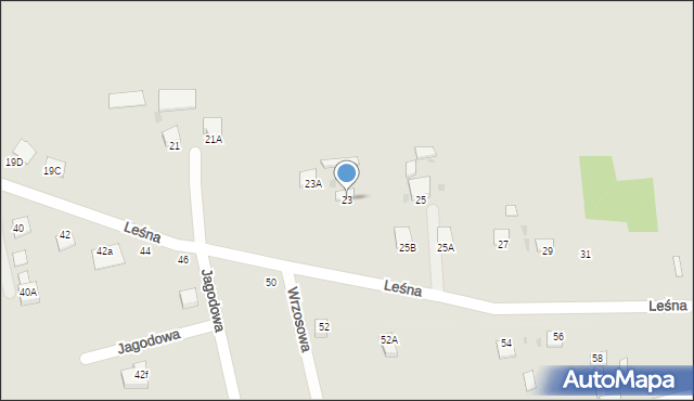 Sędziszów, Leśna, 23, mapa Sędziszów