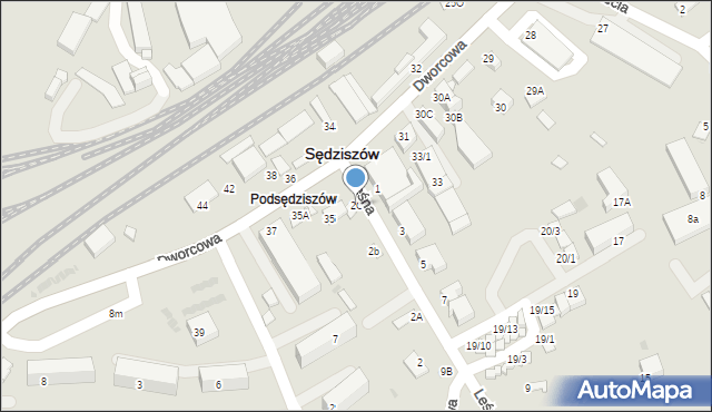 Sędziszów, Leśna, 2C, mapa Sędziszów