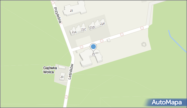 Sękocin Stary, Leśników, 21, mapa Sękocin Stary
