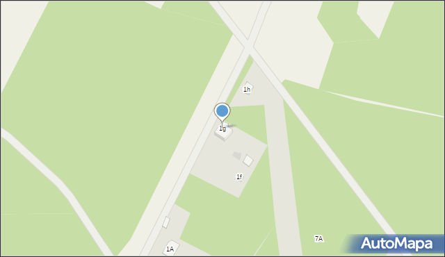 Serock, Leśna, 1g, mapa Serock