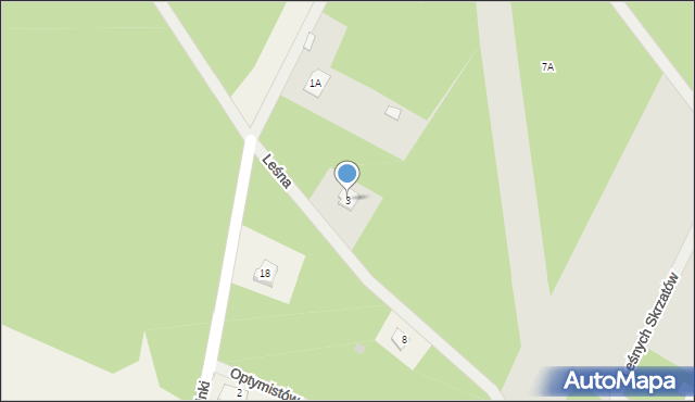 Serock, Leśna, 3, mapa Serock