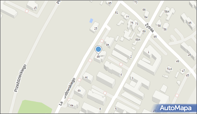 Siedlce, Lewandowskiego Karola, 4d, mapa Siedlce