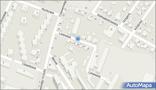Siedlce, Lelewela Joachima, 10, mapa Siedlce