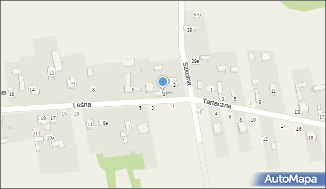 Siedlec, Leśna, 4, mapa Siedlec