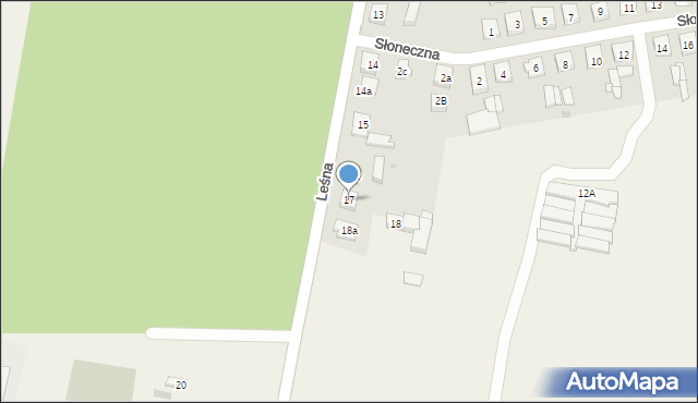 Siedlec, Leśna, 17, mapa Siedlec
