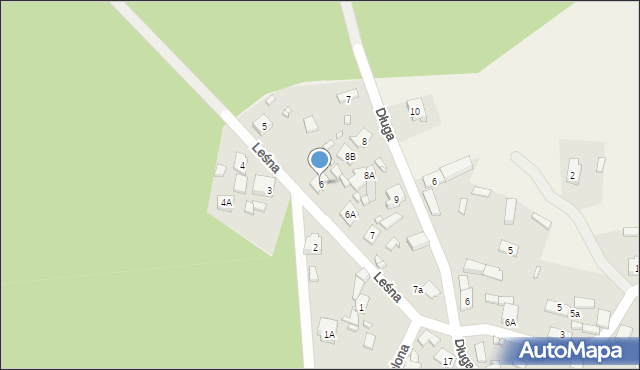 Siedlisko, Leśna, 6, mapa Siedlisko
