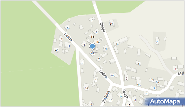 Siedlisko, Leśna, 6A, mapa Siedlisko