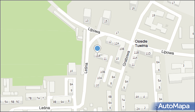 Siemianowice Śląskie, Leśna, 11A, mapa Siemianowice Śląskie