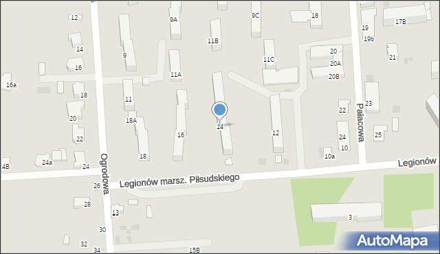 Siemiatycze, Legionów marsz. Józefa Piłsudskiego, 14, mapa Siemiatycze