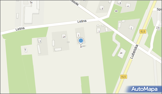 Siemień, Leśna, 1c, mapa Siemień