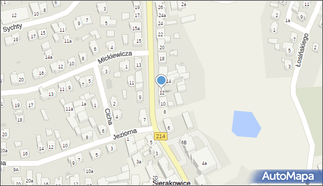 Sierakowice, Lęborska, 12, mapa Sierakowice