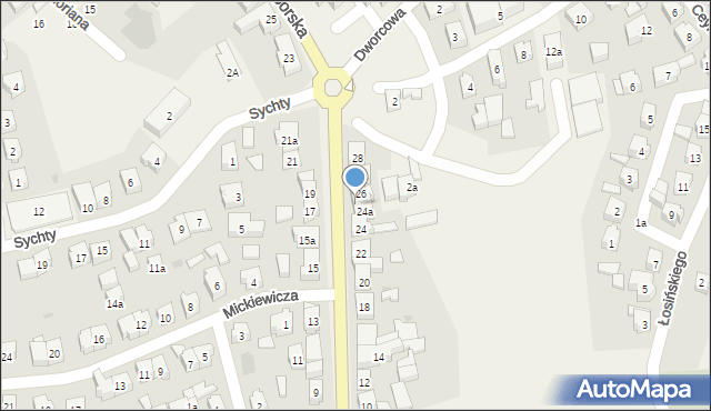 Sierakowice, Lęborska, 26c, mapa Sierakowice